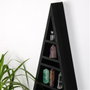 Hanah Home Cry002-S Estantería de pared de madera maciza Negra